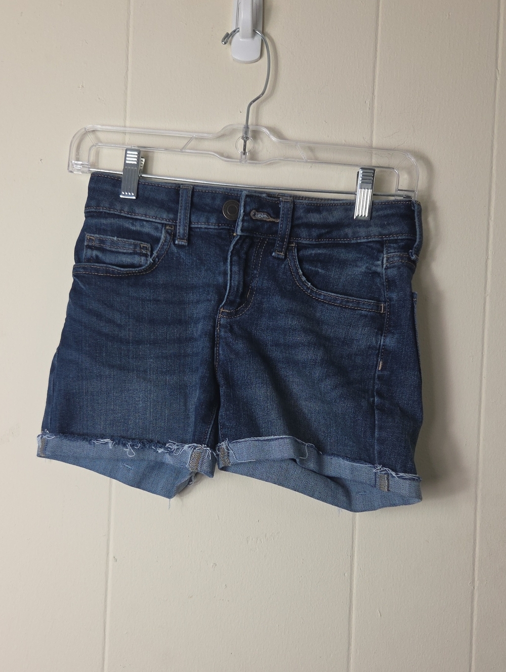 SO Dark Blue Rolled-Hem Denim Shorts